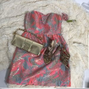 Gianni Bini South Beach coral dress size 4 NWT